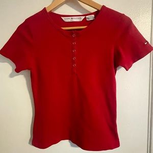 Tommy Hilfiger red short sleeved tshirt
